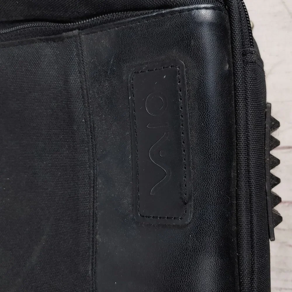 Vintage Sony VAIO Laptop Messenger Bag Briefcase Multi-Pocket Black Strap USED